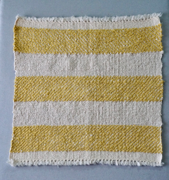 手織り　ハンカチ　リサイクルコットン　TEN-013 3枚目の画像