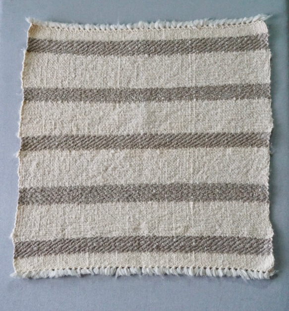 手織り　ハンカチ　リサイクルコットン　TEN-012 3枚目の画像