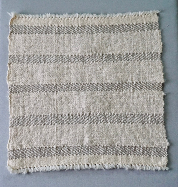 手織り　ハンカチ　リサイクルコットン　TEN-012 4枚目の画像