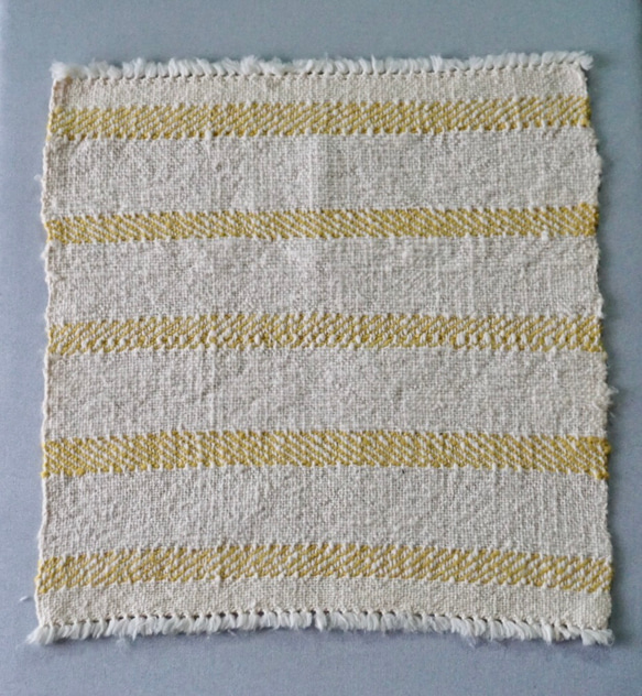 手織り　ハンカチ　リサイクルコットン　TEN-013 4枚目の画像