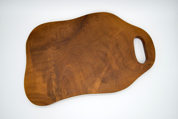 世界三大銘木 チーク無垢材　カッティングボード　スライスボード　木製食器　鍋敷き　撮影キット　まな板 8枚目の画像