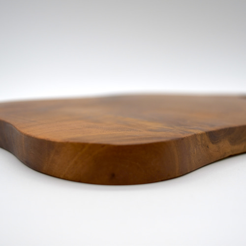 木製（チーク材) 円形サービングボード 持ち手付き 6枚まとめて 楽天