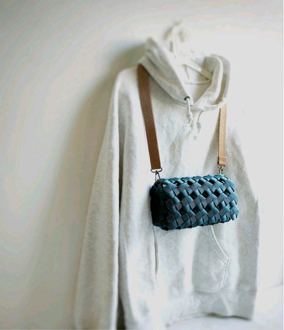 AZUL ストライプデザイン かごバッグ スタイルブロック STYLEBLOCK レースリボン付きストライプ柄かご