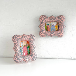 美品、アンティーク風額縁、フルーツ柄入り、立体型 美品