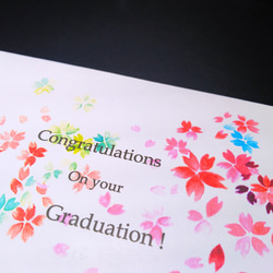 桜ハンドメイド2024　「さくら・卒業おめでとうカード」(1)（2） 2枚セット 7枚目の画像