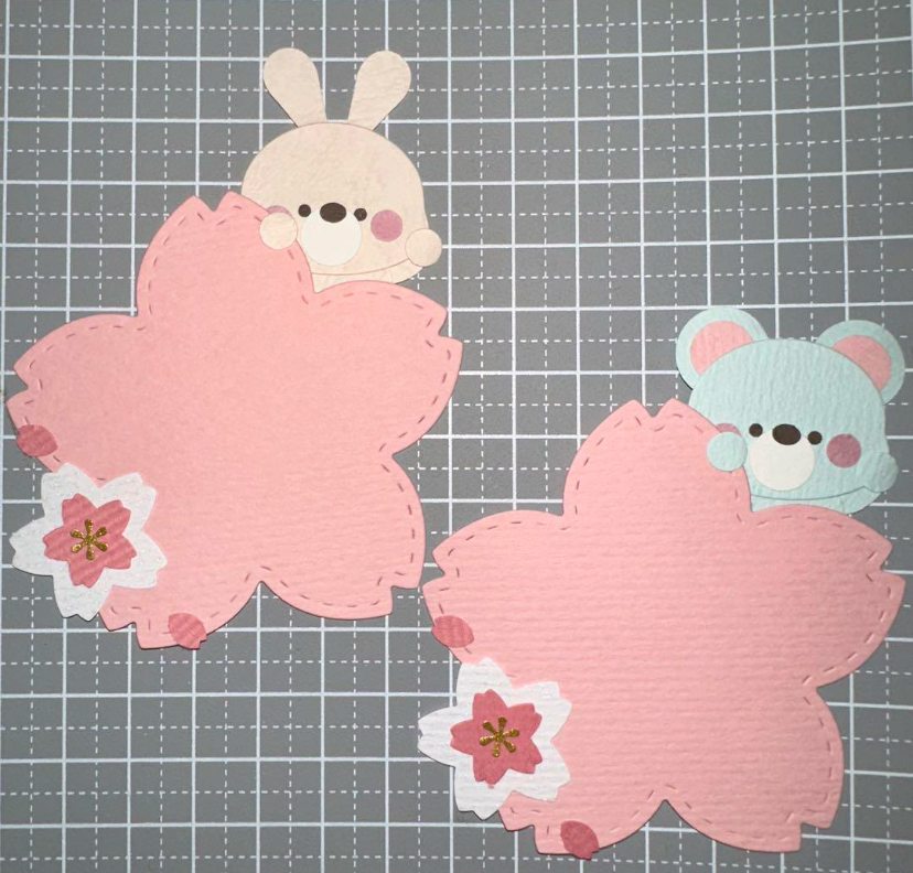 オーダー受付【E:くまさんセット】ダイカット クラフトパンチ 卒園