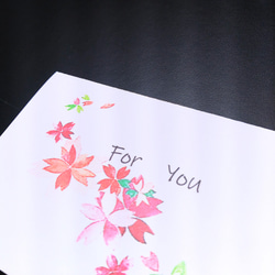桜ハンドメイド2024　「さくら・メッセージカード」3枚セット 5枚目の画像