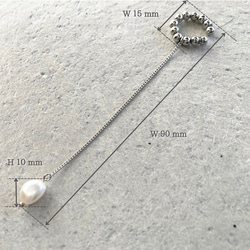 イヤーカフ イヤカフ レディース パール チェーン 揺れる 痛くない 外れにくい 大人 上品 片耳 母の日 花以外 12枚目の画像