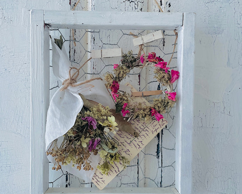 ドライフラワー　スワッグ×２　リース リーススワッグ2個セット・北海道リース・ドライフラワー・プレゼント