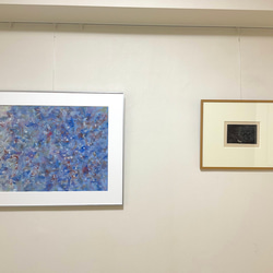 永井雅人絵画作品 「Textures 海　Blue」和のテイスト　カラー作品　美品未使用　ホテル仕様　個展出品作品 2枚目の画像