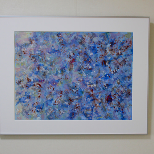 新年新春限定 絵画作品 「Textures 海 Blue」和のテイスト カラー作品