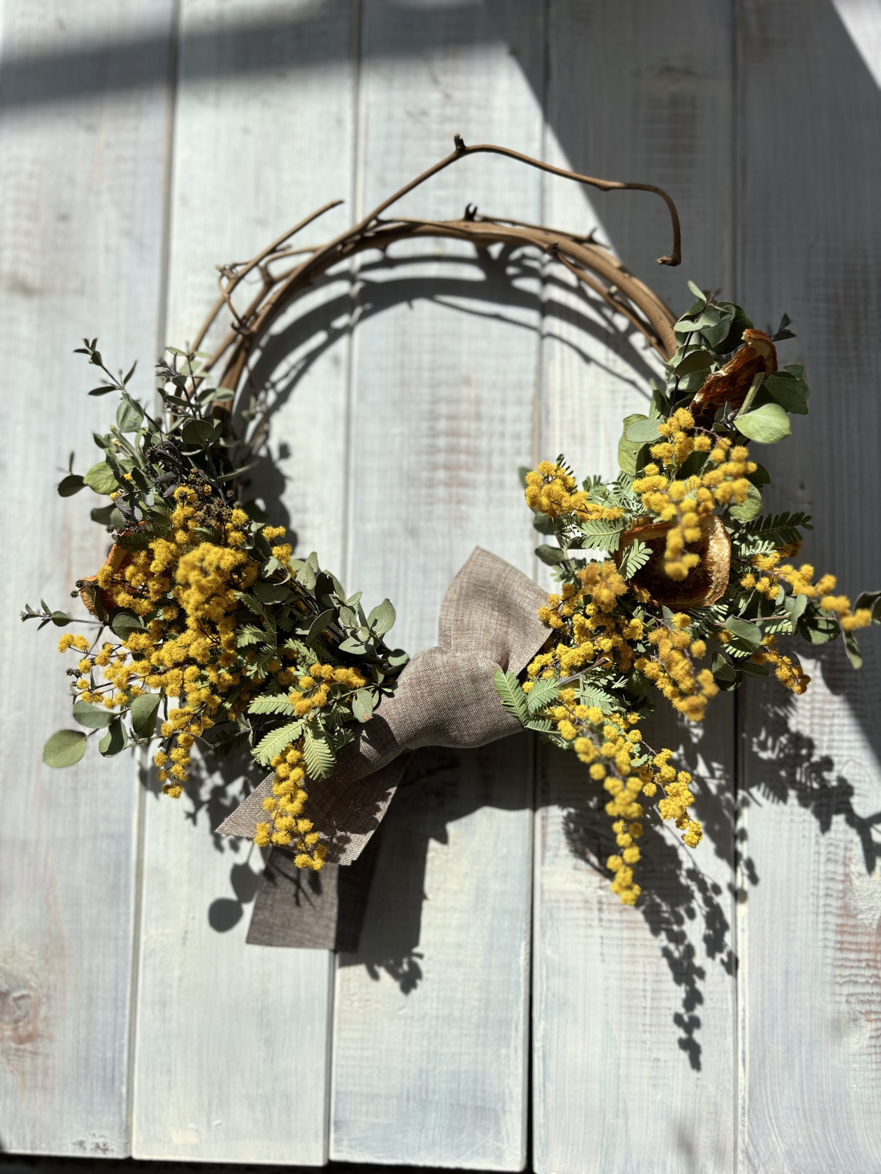 パールアカシアと4種グリーンのネイティブフライングリース