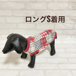 アメコミ風　ダックス柄　ロングサイズ　タンクトップ　ペットウエア　愛犬服　犬服 12枚目の画像