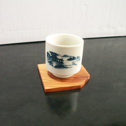 ●屋久杉　無垢　木目の美しい敷板　コースター　茶托　お菓子皿　銘々皿 K307 1枚目の画像