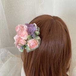 花のコサージュ　ピンクメルティダリア　入学式　卒業式　結婚式　2407-C7 4枚目の画像