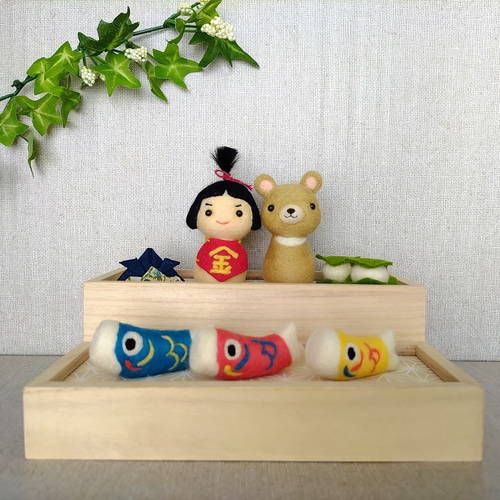 ☆ハンドメイド・羊毛フェルト・鯉のぼり・猫・トラ猫・兜・端午