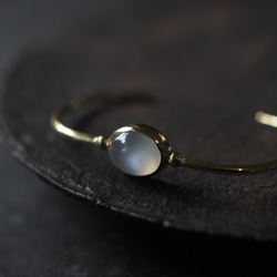 moonstone brass bangle (kijimo) 11枚目の画像