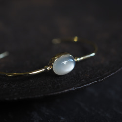 moonstone brass bangle (kijimo) 10枚目の画像