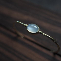 moonstone brass bangle (kijimo) 4枚目の画像