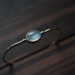 moonstone brass bangle (kijimo) 5枚目の画像