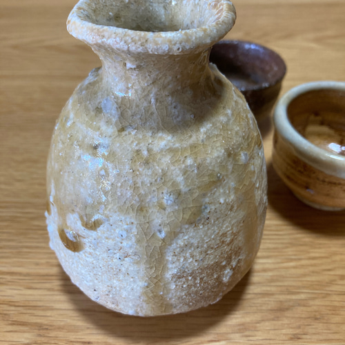 登り窯作品】徳利とぐい呑み2個セット おちょこ・ぐい呑み・徳利 宮嵜