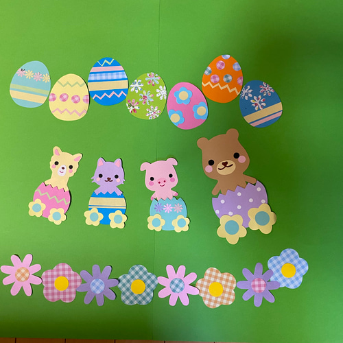 壁面飾り ガーランド 春 イースター 立体・オブジェ 壁面 装飾特集