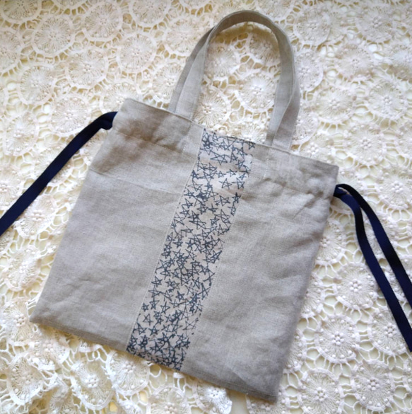 ぺたんこリボン巾着バッグ*minaperhonenのファブリックを使って*galileo*ミナ        Ω 人気・おすすめ｜使いやすい・旅行におすすめ 品質保証 全国発送 正規品・日本国内発送・安心保証付き