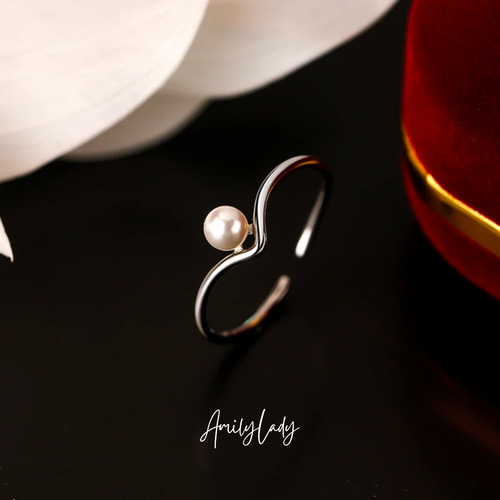 クラシカルパールリング silver925 大人 カジュアル シンプル 高見え