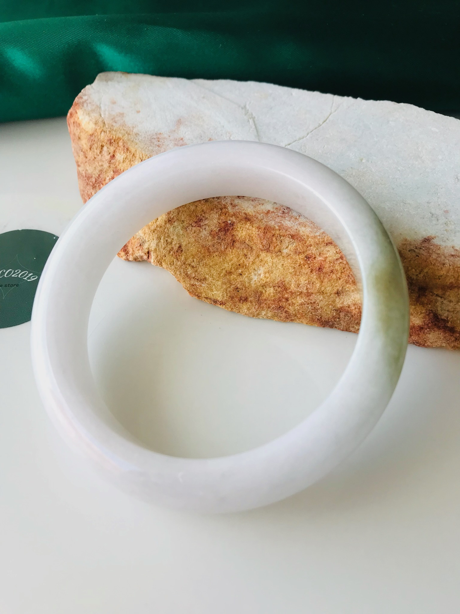 B310-0138] 翡翠 バングル グアテマラ産 52.7mm 【公式通販】