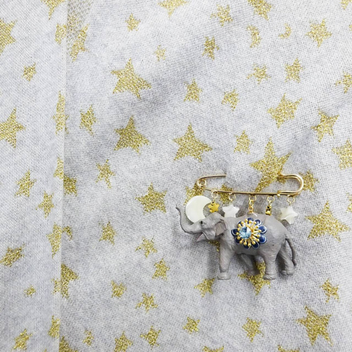 VALENTINO ゴールドリング ゾウ 象 動物モチーフ ピンブローチ