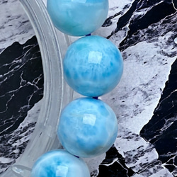 最終優惠價格/優質 Larimar [TwaP] 愛與和平治癒 11 毫米 多明尼加共和國製造 第2張的照片