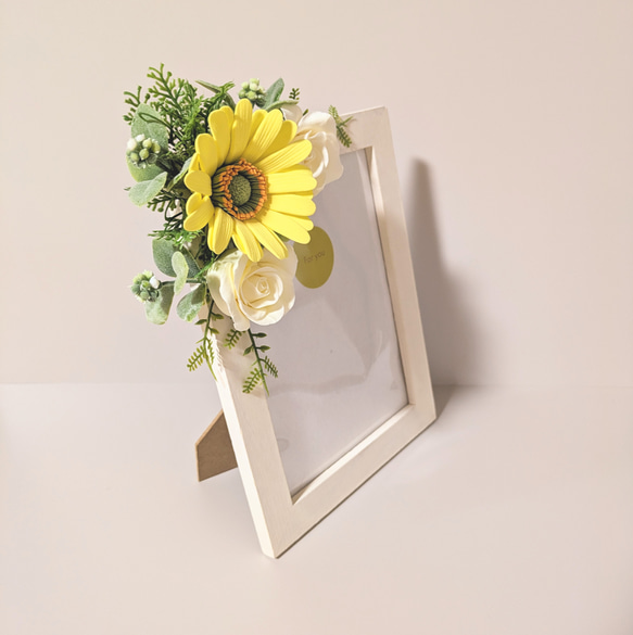 クレイフラワー❀ガーベラとバラのフォトフレーム        Ω 人気・おすすめ｜売れ筋商品・話題商品におすすめ コスパ重視 安心配送 コスパ重視
