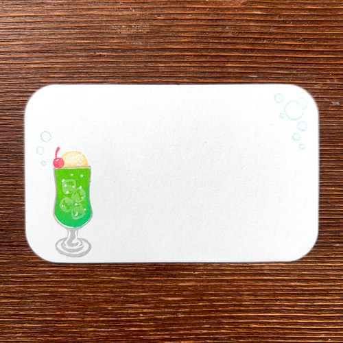 クリームソーダの消しゴムはんこセット/スタンプ はんこ