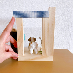 犬　選べます　ミニチュアガーデン　インテリア雑貨　置物　フィギュア　木工 8枚目の画像