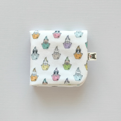 ふんわり厚みのある8重ガーゼハンカチ』フレンチブルドッグ