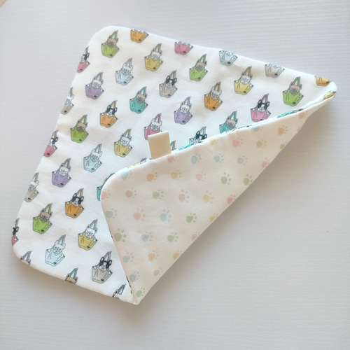 ふんわり厚みのある8重ガーゼハンカチ』フレンチブルドッグ