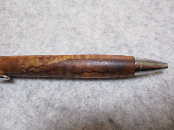 ハワイアンコア　カーリー杢　スポルテッド　椿油仕上げ　木軸ボールペン(シャープペンシル)　希少材 7枚目の画像
