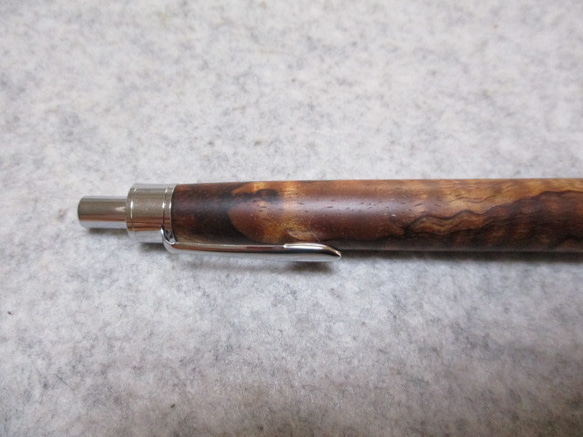 ハワイアンコア　カーリー杢　スポルテッド　椿油仕上げ　木軸ボールペン(シャープペンシル)　希少材 6枚目の画像