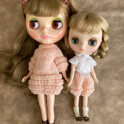 ブライス ミディとお揃い 手編みセーターとパンツ アウトフィット 毛糸