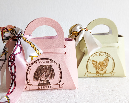 オーダーメイド！うちの子画像で作るミニラッピングバッグ 犬