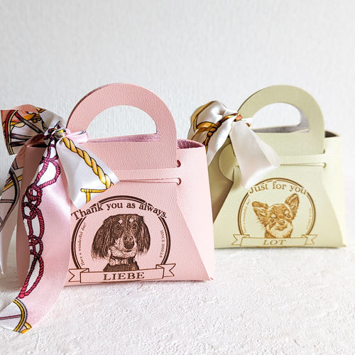 オーダーメイド！うちの子画像で作るミニラッピングバッグ 犬