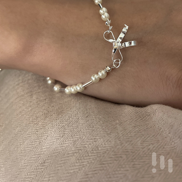 LIM:M PROJECT 質感飾品 Ribbon珍珠手鍊 A23B001 第2張的照片