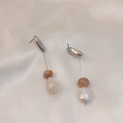 LIM:M PROJECT 質感飾品 異材質珍珠墜式耳環 A23E030 第5張的照片