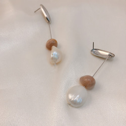 LIM:M PROJECT 質感飾品 異材質珍珠墜式耳環 A23E030 第4張的照片