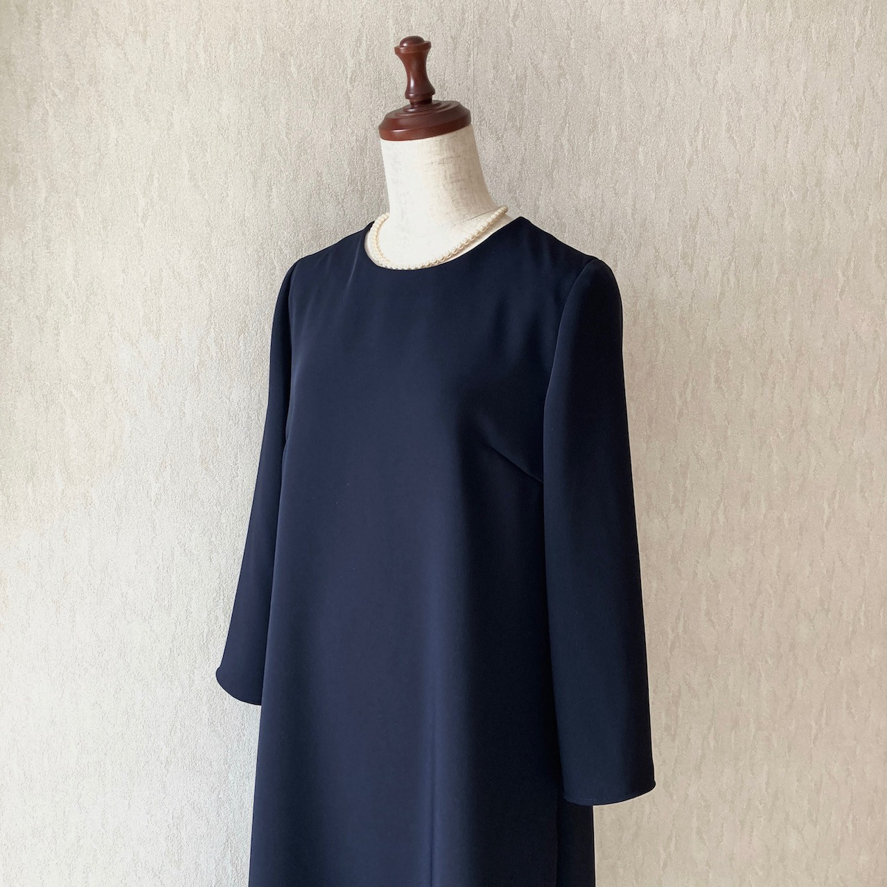 [Ｓ]♣︎卒入学式♣︎セミフォーマルにも♣︎セミフレアワンピース/ダークネイビー 8,880円