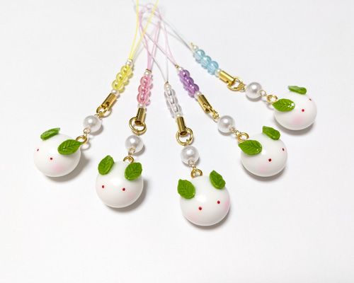 ハンドメイド　ストラップ　うさぎ aa067d32fd3375bd477aa26525545c