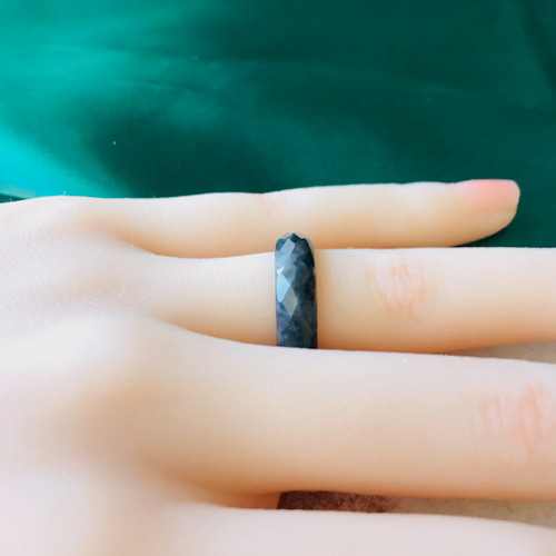 R60-001］ ジェイド JADE ヒスイ 本翡翠 くりぬき リング 天然石