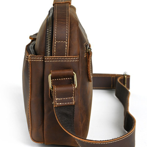 2way本革ヴィンテージショルダーバッグ カジュアルサッチェル 男性の