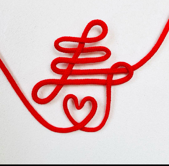 前撮り　赤い糸ガーランド　赤い糸　運命の赤い糸　和装　前撮りアイテム　寿　シンプル　単品 1枚目の画像