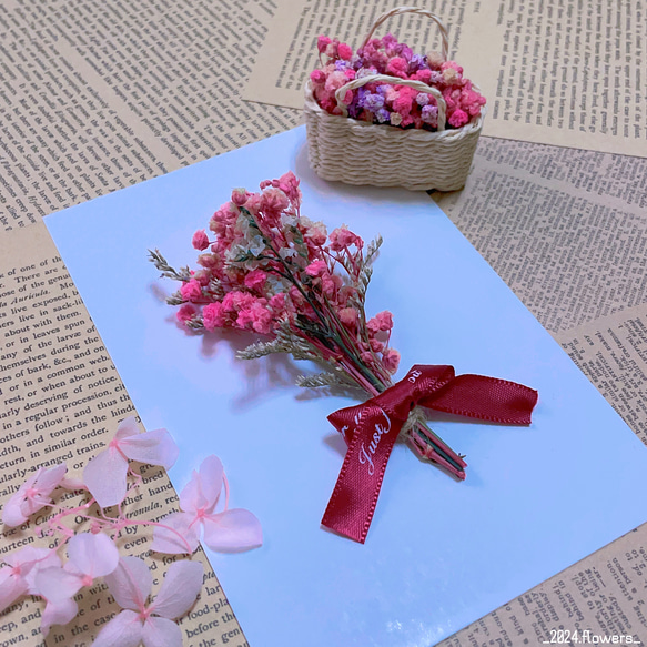 2024.flowers 乾燥花卡片 乾燥花空白明信片 乾燥花手作 小物 裝飾 送禮 第1張的照片